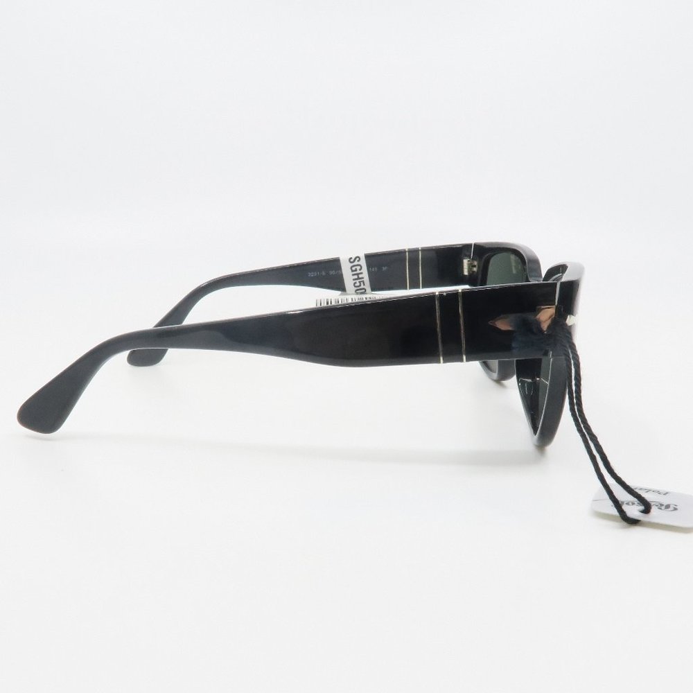 Persol PO3231-S 95/58 New Black/Green Polarized Unisex Sunglasses 54mm with case - Picture 4 of 5